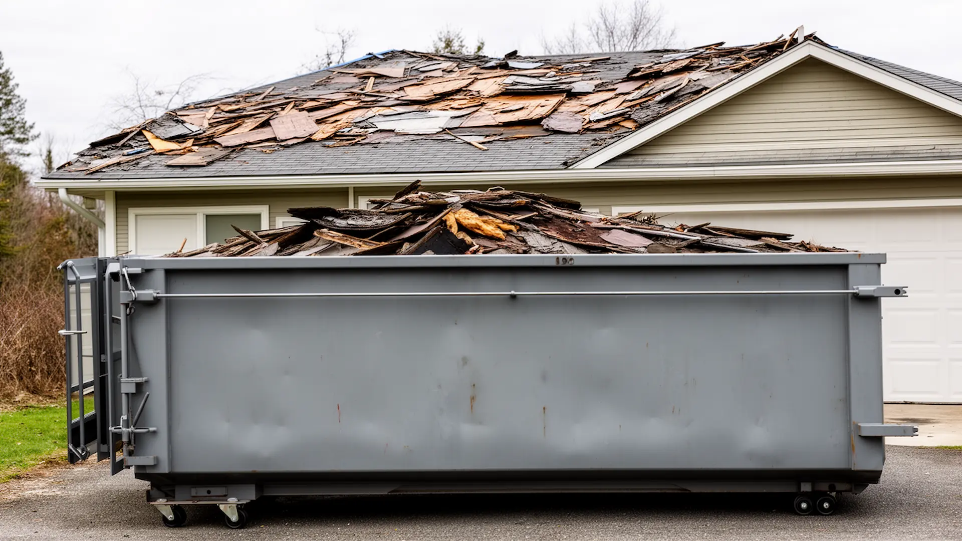 Roll-off dumpster from Two Friends Dumpster Delivery in Cornelius, NC